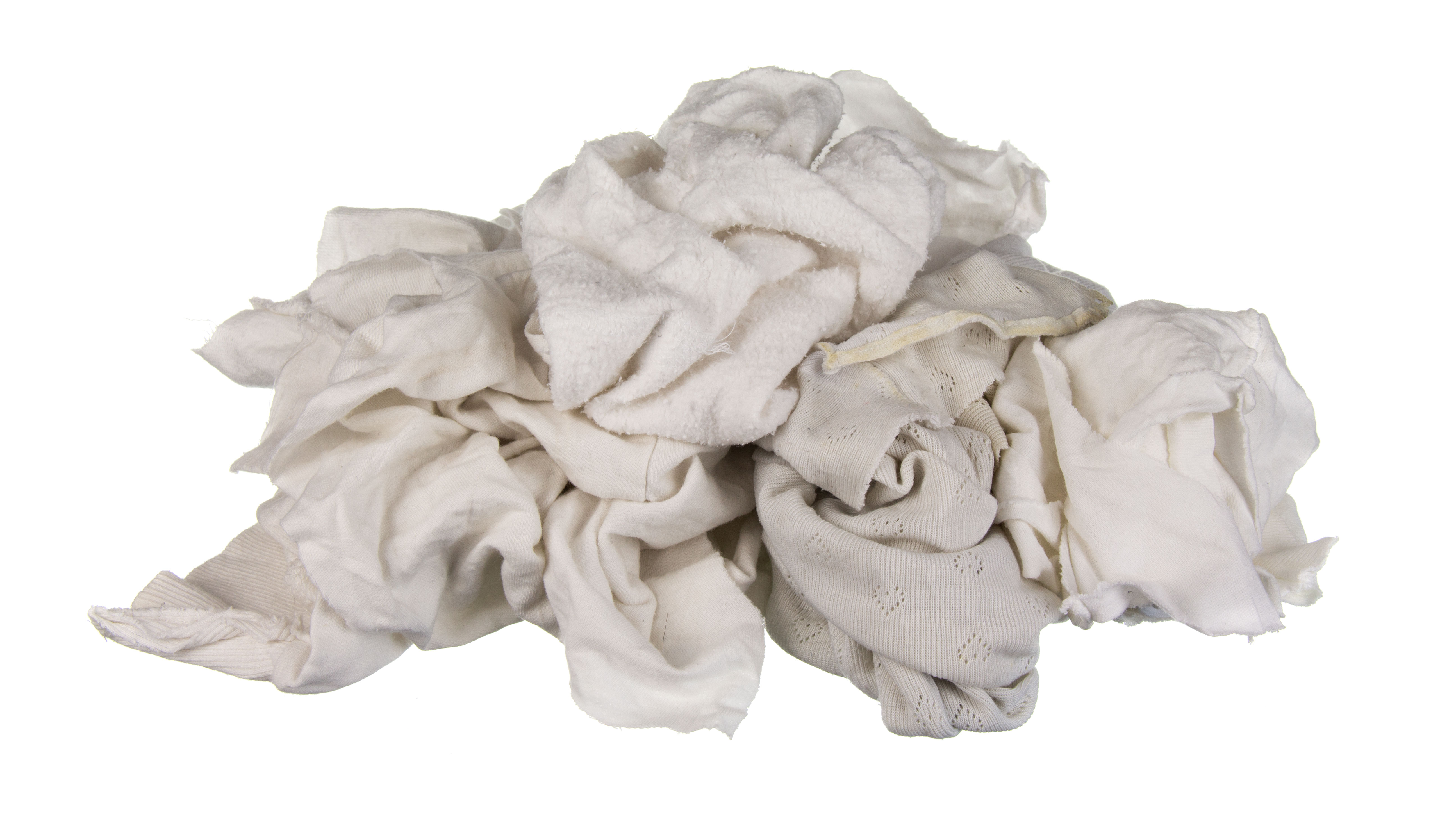 Reclaimed White Knit Rags - Rags